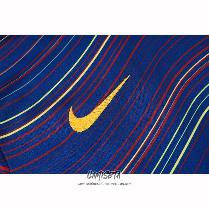 Chandal del Barcelona 2025-2026 Manga Corta Amarillo - Pantalon Corto Azul